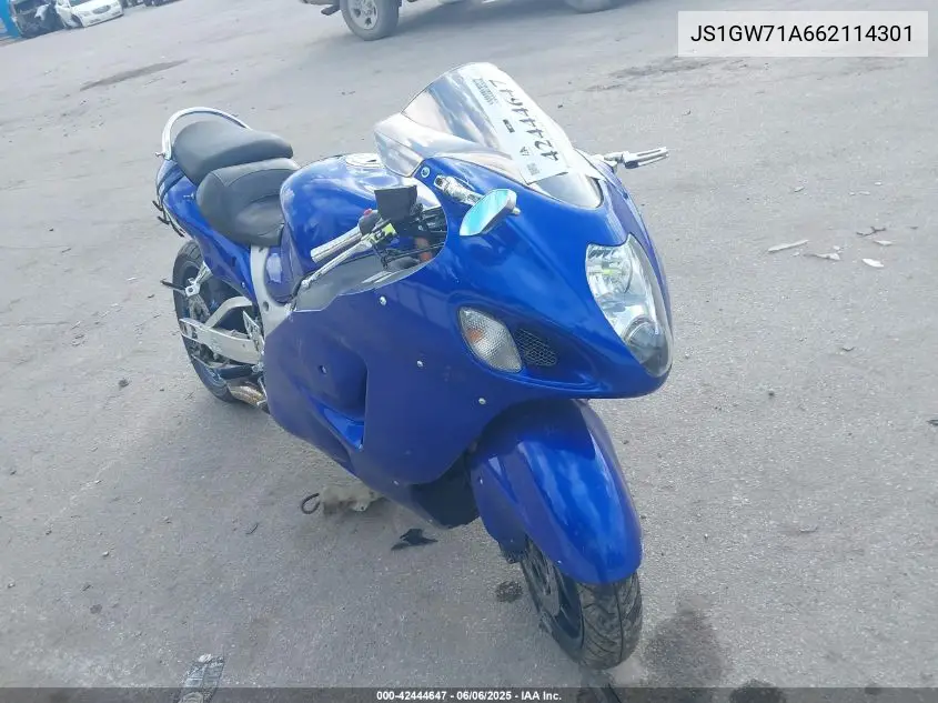 2006 Suzuki Gsx1300 R VIN: JS1GW71A662114301 Lot: 42444647