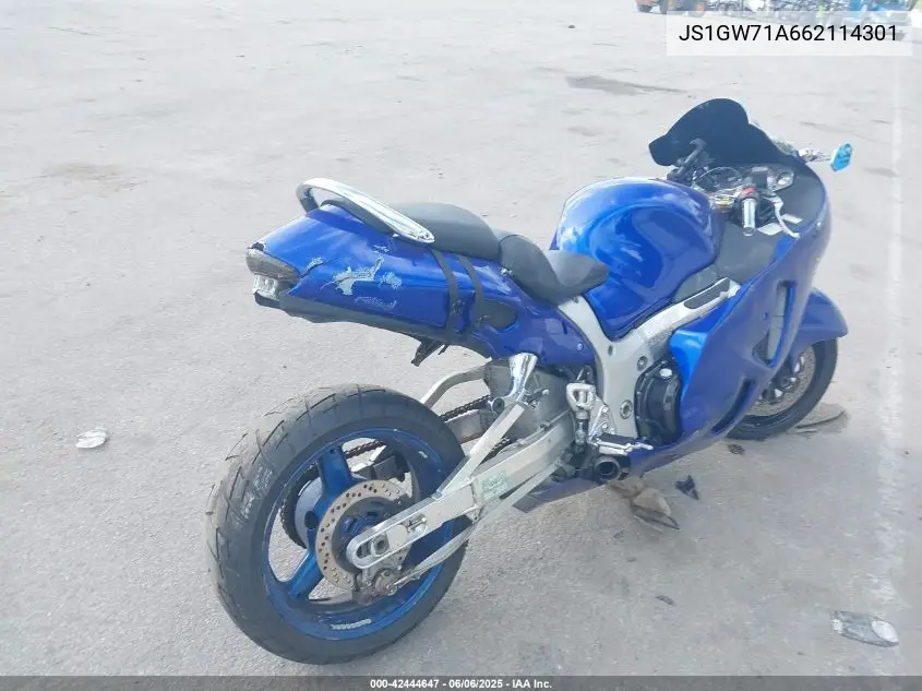 2006 Suzuki Gsx1300 R VIN: JS1GW71A662114301 Lot: 42444647