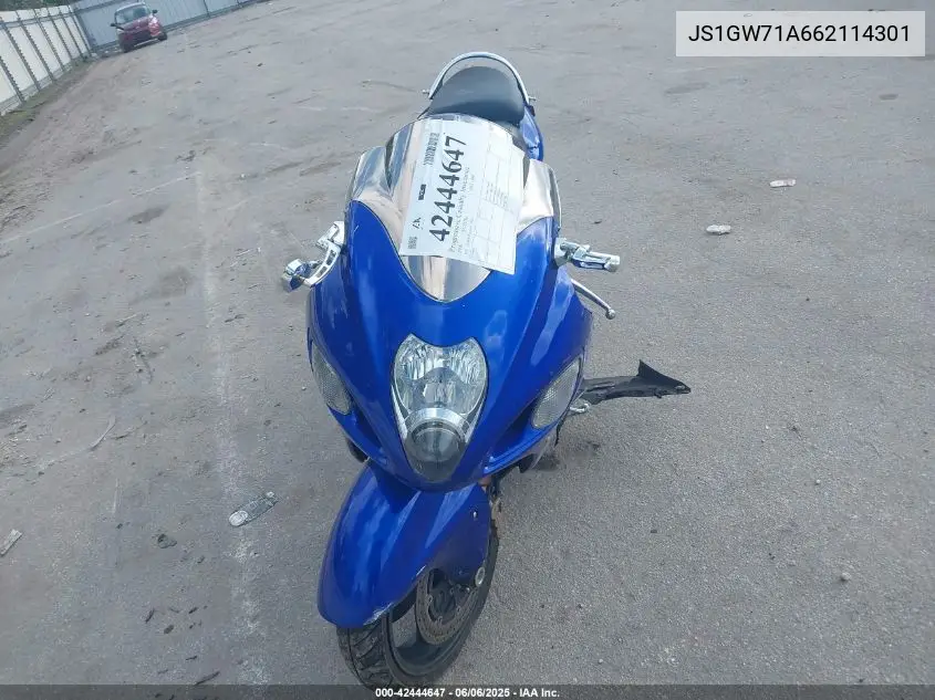 2006 Suzuki Gsx1300 R VIN: JS1GW71A662114301 Lot: 42444647