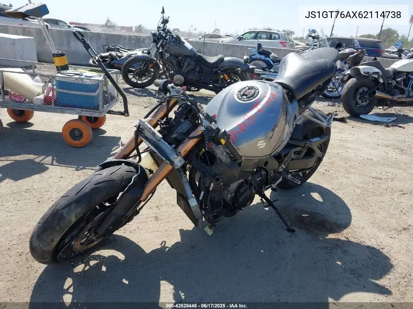 2006 Suzuki Gsx-R1000 VIN: JS1GT76AX62114738 Lot: 42528446