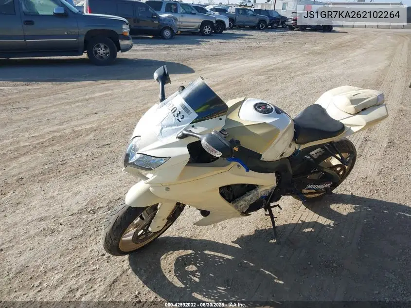 2006 Suzuki Gsx-R750 K6 VIN: JS1GR7KA262102264 Lot: 42592032