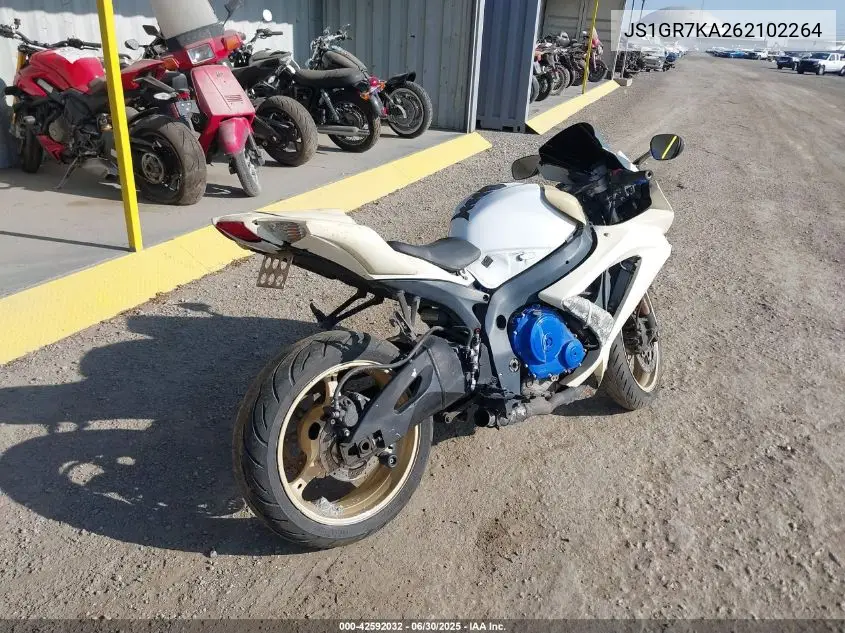 2006 Suzuki Gsx-R750 K6 VIN: JS1GR7KA262102264 Lot: 42592032