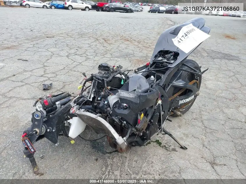 2007 Suzuki Gsx-R750 VIN: JS1GR7KA372106860 Lot: 41748000