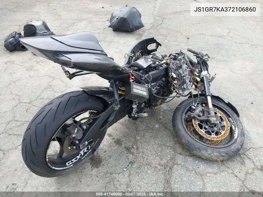2007 Suzuki Gsx-R750 VIN: JS1GR7KA372106860 Lot: 41748000