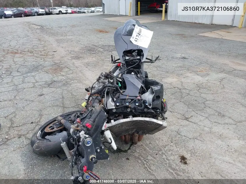 2007 Suzuki Gsx-R750 VIN: JS1GR7KA372106860 Lot: 41748000