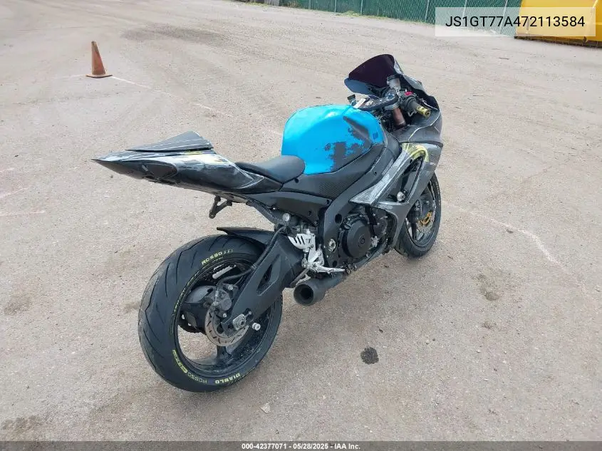 2007 Suzuki Gsx-R1000 VIN: JS1GT77A472113584 Lot: 42377071