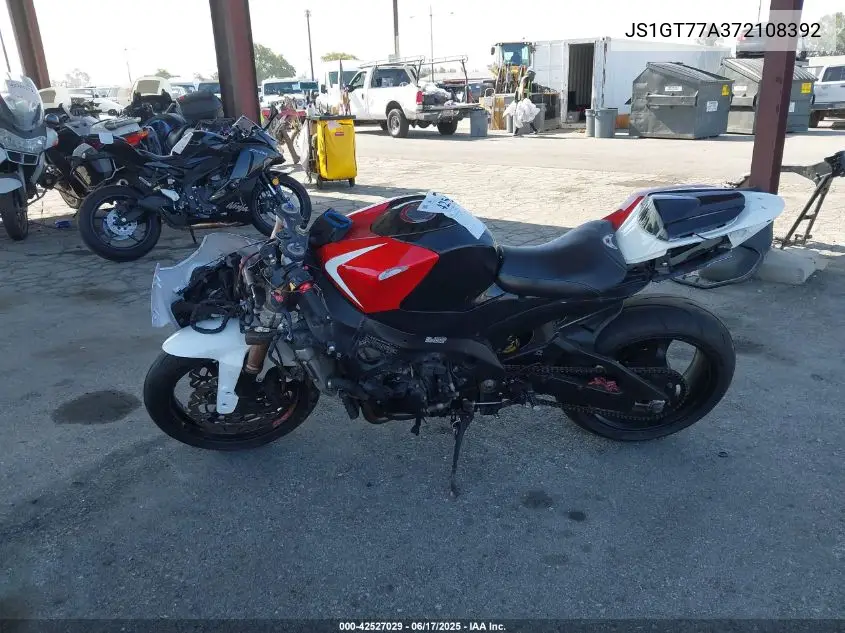 2007 Suzuki Gsx-R1000 VIN: JS1GT77A372108392 Lot: 42527029
