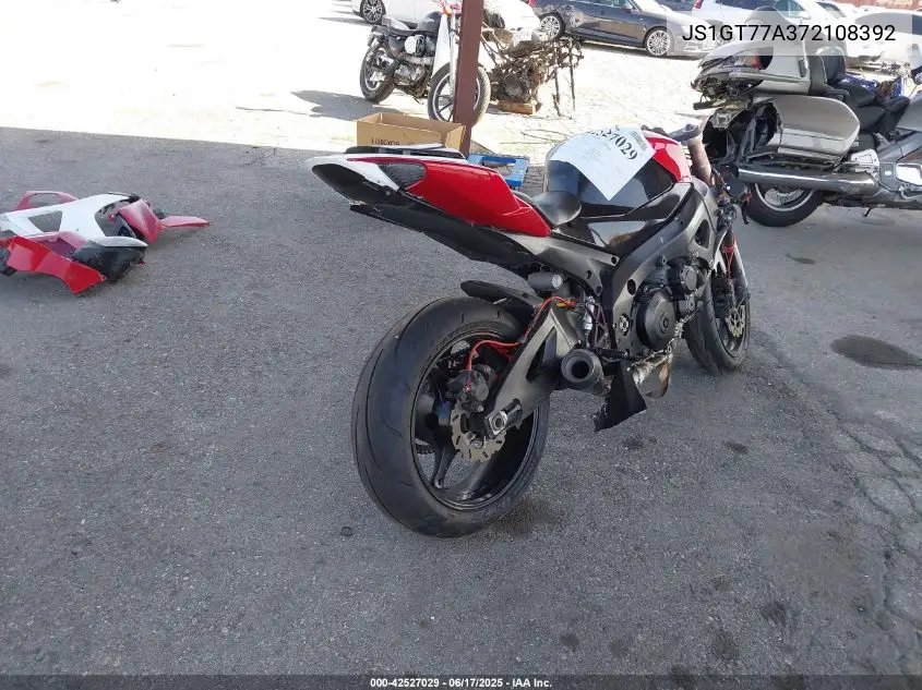 2007 Suzuki Gsx-R1000 VIN: JS1GT77A372108392 Lot: 42527029