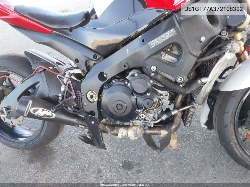 2007 Suzuki Gsx-R1000 VIN: JS1GT77A372108392 Lot: 42527029