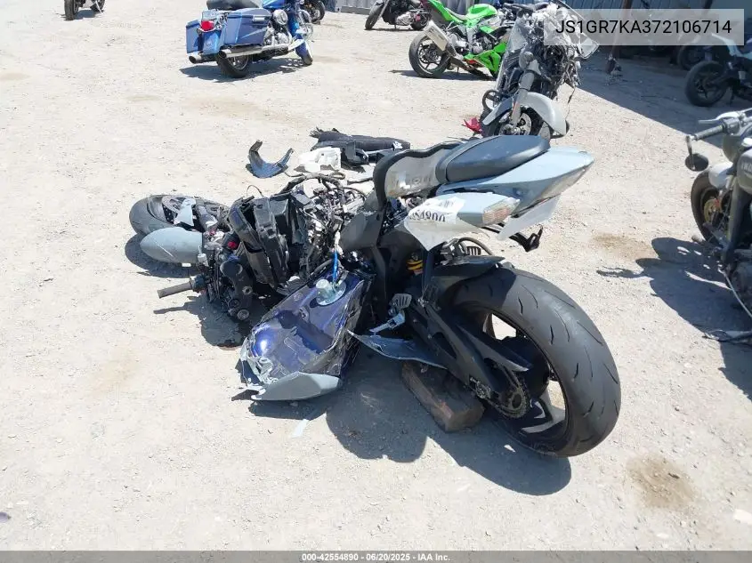 2007 Suzuki Gsx-R750 VIN: JS1GR7KA372106714 Lot: 42554890