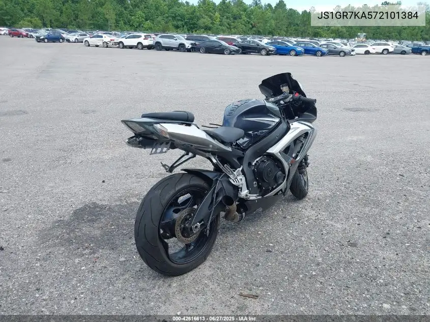 2007 Suzuki Gsx-R750 VIN: JS1GR7KA572101384 Lot: 42616613