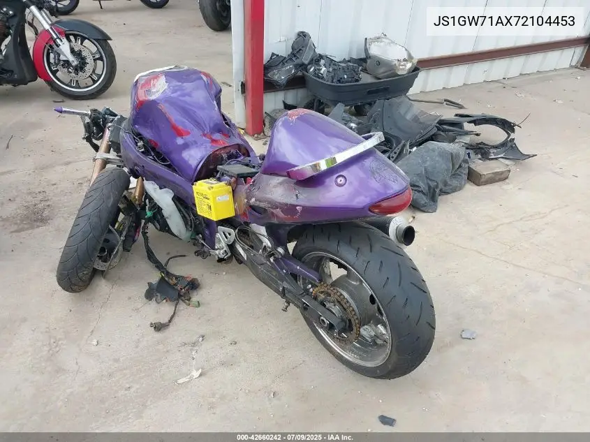 2007 Suzuki Gsx1300 Rz VIN: JS1GW71AX72104453 Lot: 42660242