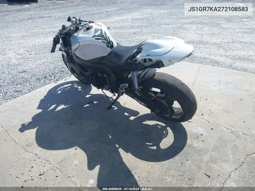 2007 Suzuki Gsx-R750 VIN: JS1GR7KA272108583 Lot: 42699029
