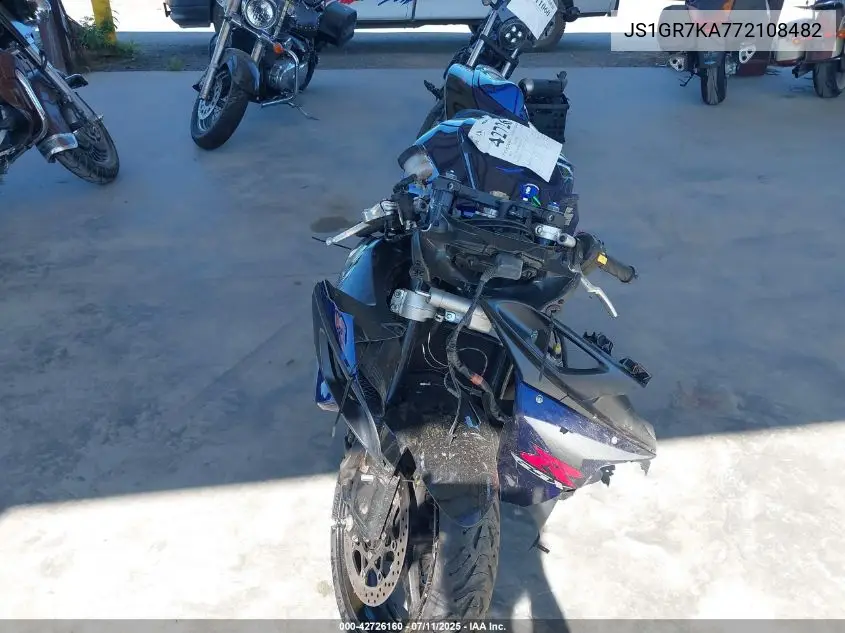 2007 Suzuki Gsx-R750 VIN: JS1GR7KA772108482 Lot: 42726160