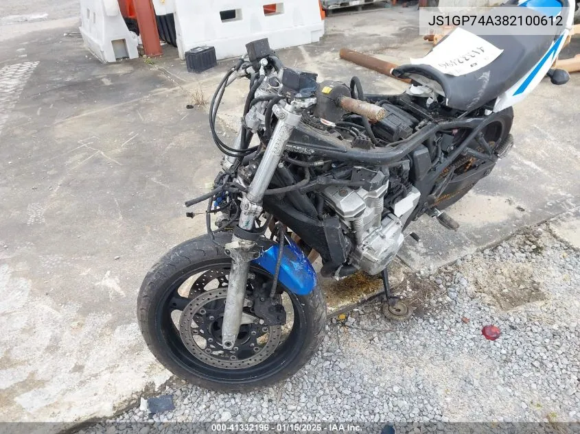 2008 Suzuki Gsx650 F VIN: JS1GP74A382100612 Lot: 41332196