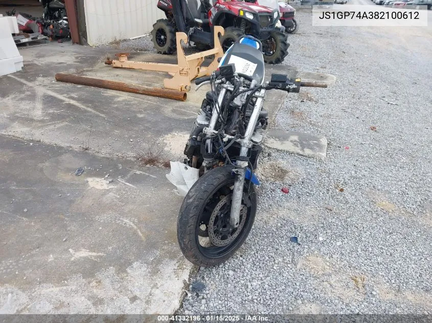 2008 Suzuki Gsx650 F VIN: JS1GP74A382100612 Lot: 41332196