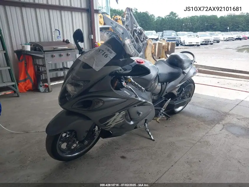 2009 Suzuki Gsx1300 R VIN: JS1GX72AX92101681 Lot: 42618716