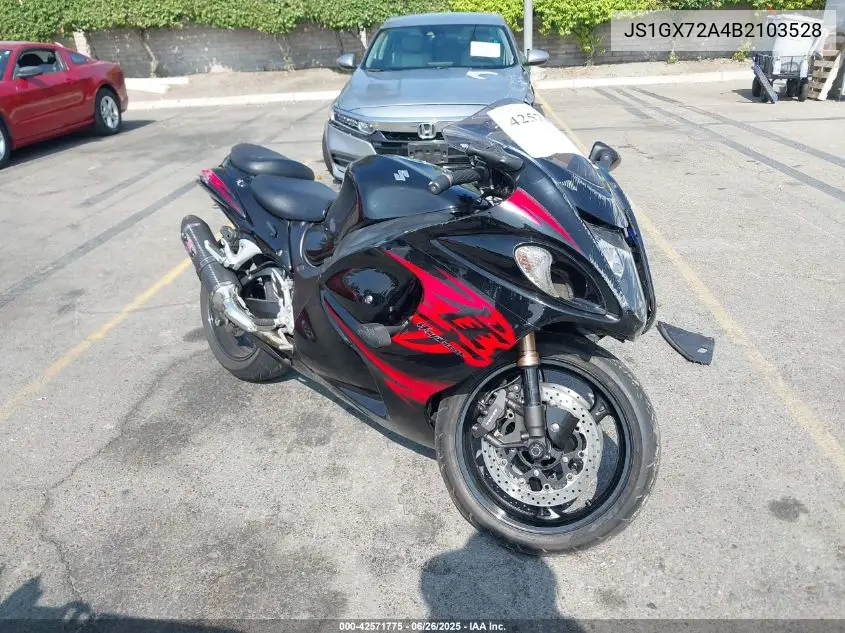 2011 Suzuki Gsx1300 R VIN: JS1GX72A4B2103528 Lot: 42571775