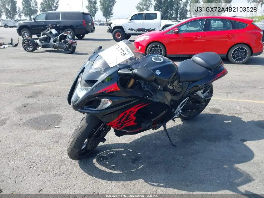 2011 Suzuki Gsx1300 R VIN: JS1GX72A4B2103528 Lot: 42571775