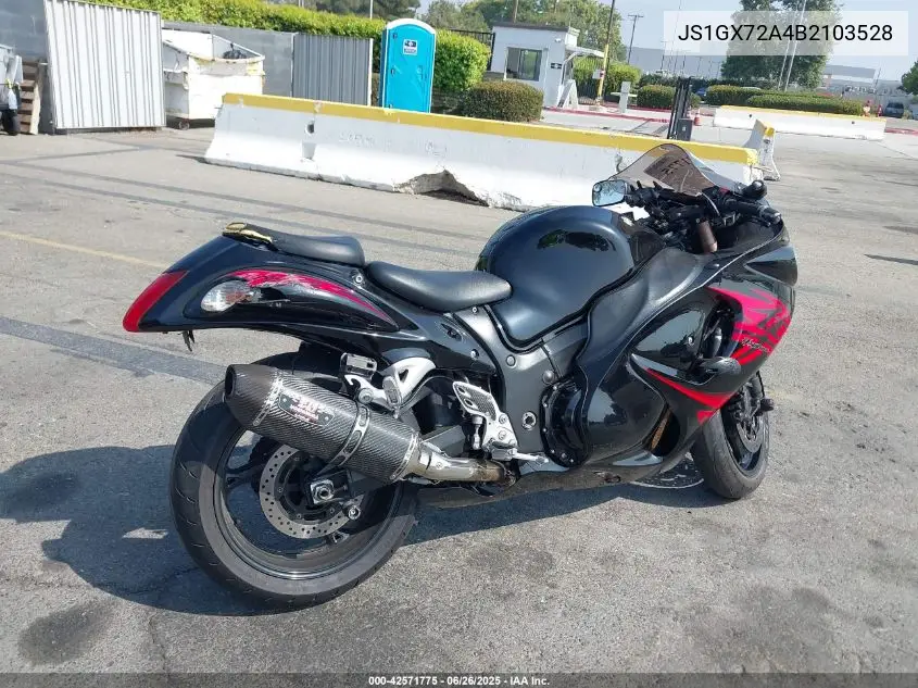 2011 Suzuki Gsx1300 R VIN: JS1GX72A4B2103528 Lot: 42571775