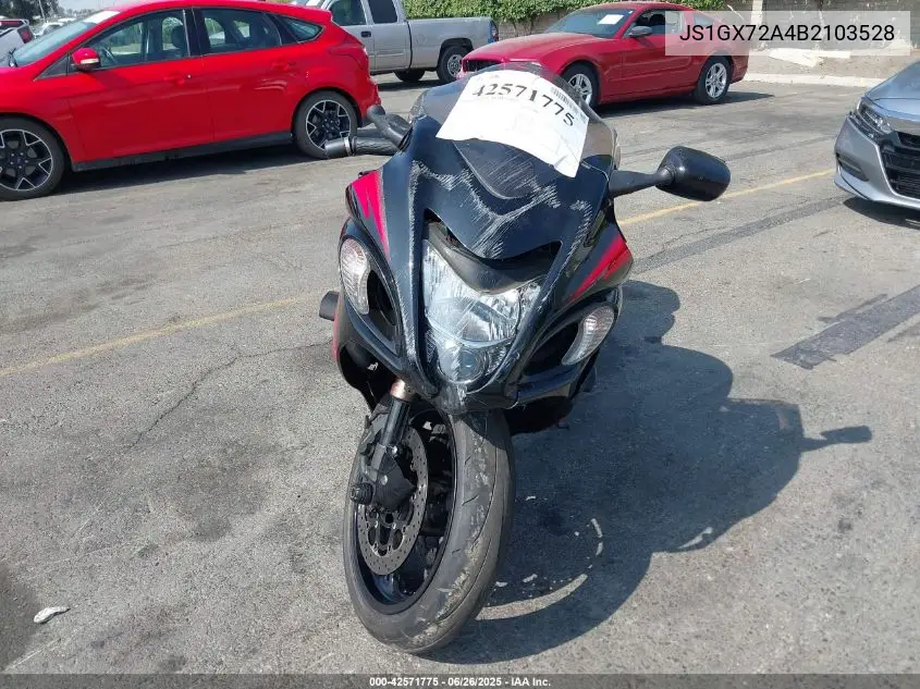2011 Suzuki Gsx1300 R VIN: JS1GX72A4B2103528 Lot: 42571775
