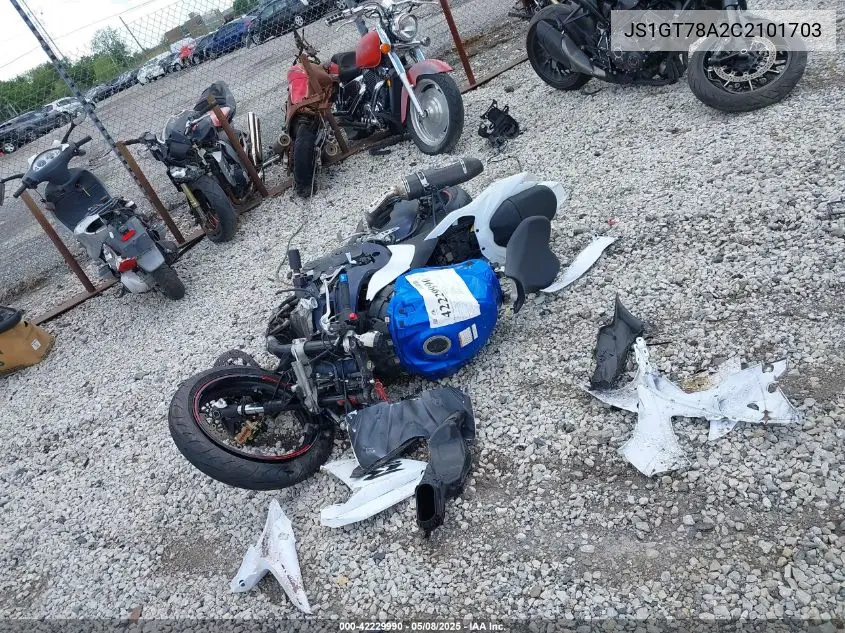 2012 Suzuki Gsx-R1000 VIN: JS1GT78A2C2101703 Lot: 42229990