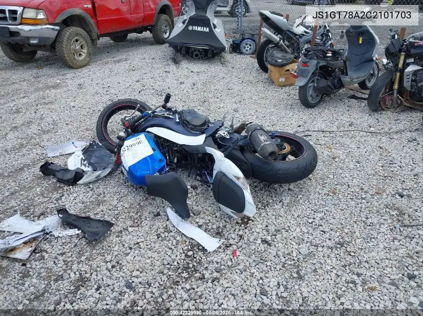 2012 Suzuki Gsx-R1000 VIN: JS1GT78A2C2101703 Lot: 42229990