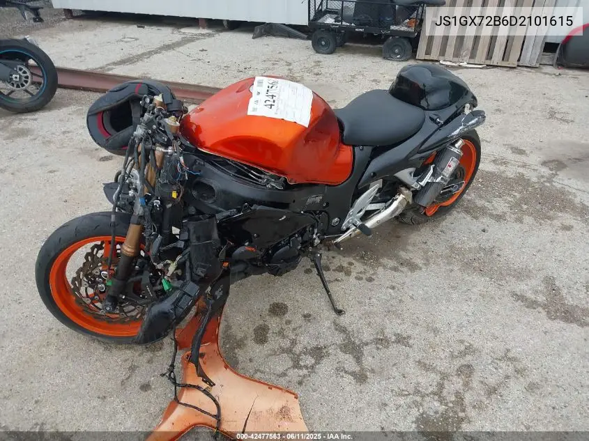 2013 Suzuki Gsx1300 Ra VIN: JS1GX72B6D2101615 Lot: 42477563