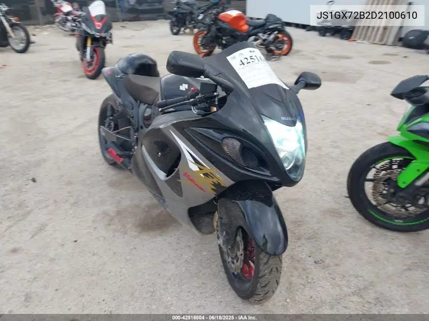 2013 Suzuki Gsx1300 Ra VIN: JS1GX72B2D2100610 Lot: 42516804