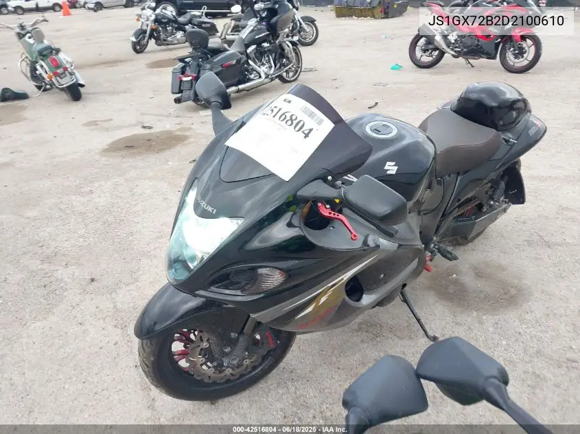 2013 Suzuki Gsx1300 Ra VIN: JS1GX72B2D2100610 Lot: 42516804