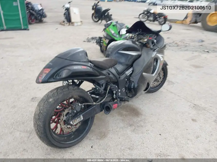 2013 Suzuki Gsx1300 Ra VIN: JS1GX72B2D2100610 Lot: 42516804