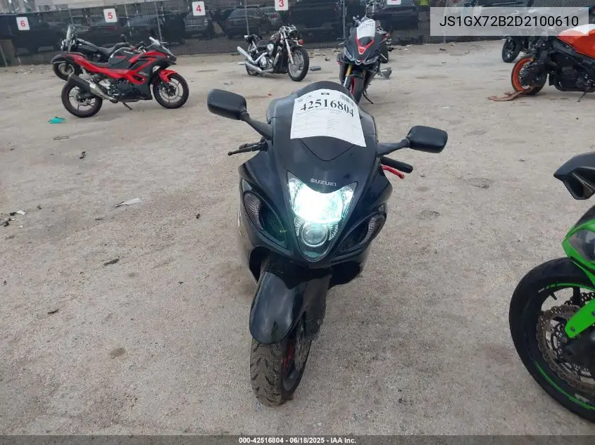 2013 Suzuki Gsx1300 Ra VIN: JS1GX72B2D2100610 Lot: 42516804