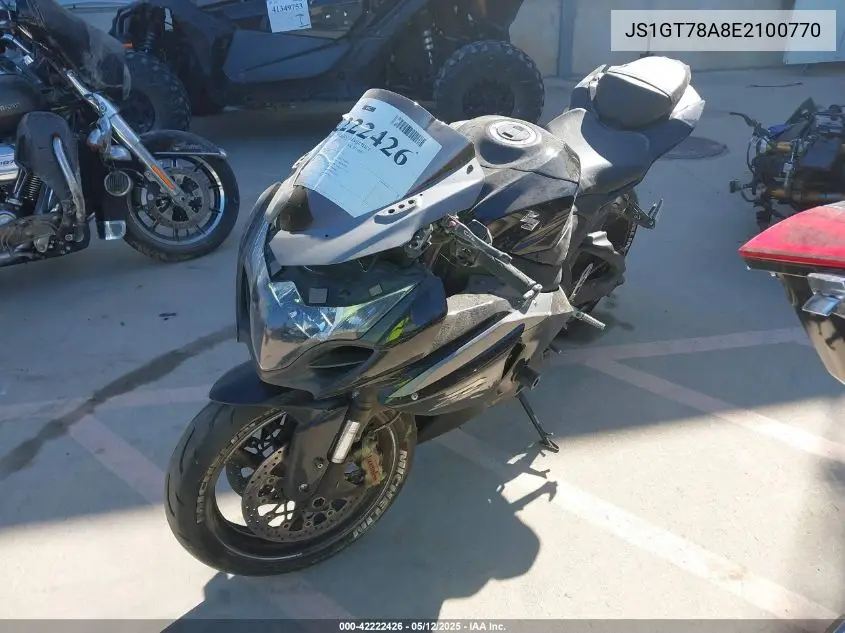 2014 Suzuki Gsx-R1000 VIN: JS1GT78A8E2100770 Lot: 42222426