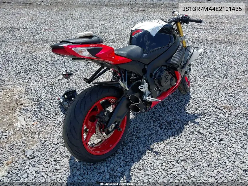 2014 Suzuki Gsx-R750 VIN: JS1GR7MA4E2101435 Lot: 42546634