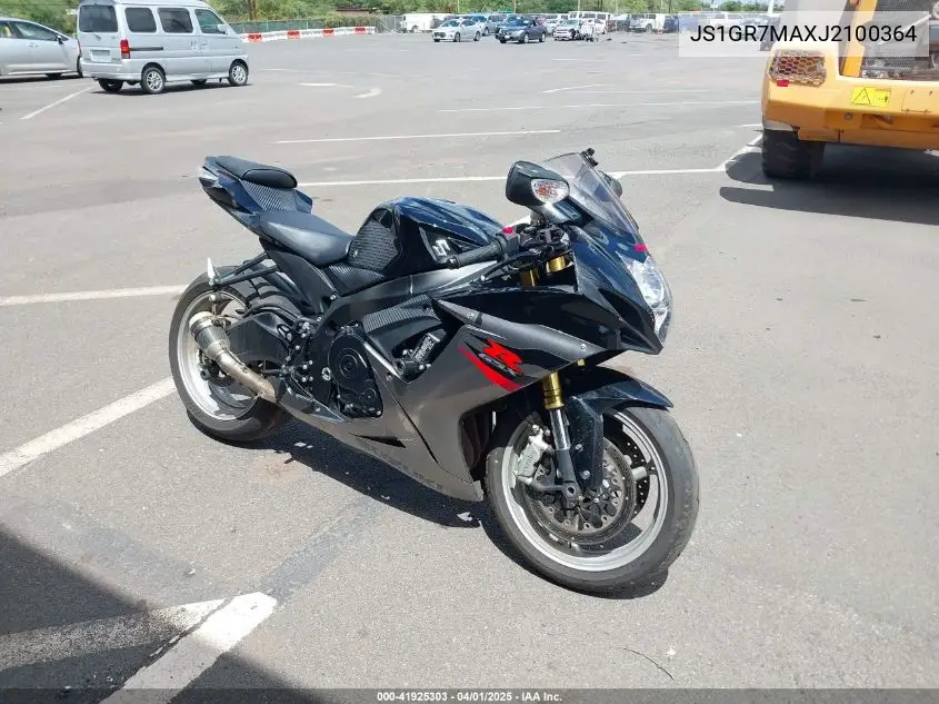 2018 Suzuki Gsx-R750 VIN: JS1GR7MAXJ2100364 Lot: 41925303
