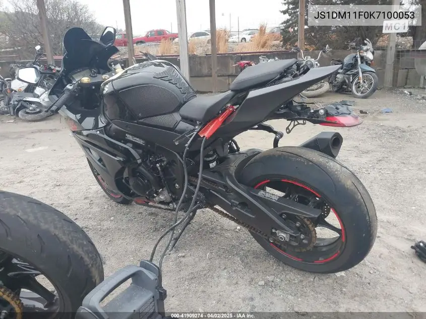 2019 Suzuki Gsx-R1000 VIN: JS1DM11F0K7100053 Lot: 41909274