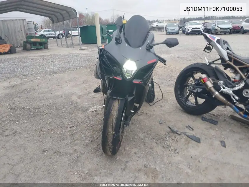 2019 Suzuki Gsx-R1000 VIN: JS1DM11F0K7100053 Lot: 41909274