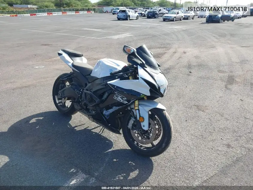 2020 Suzuki Gsx-R750 VIN: JS1GR7MAXL7100418 Lot: 41921507