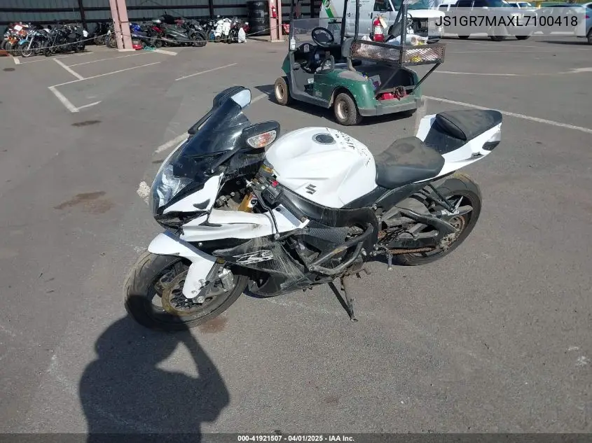 2020 Suzuki Gsx-R750 VIN: JS1GR7MAXL7100418 Lot: 41921507