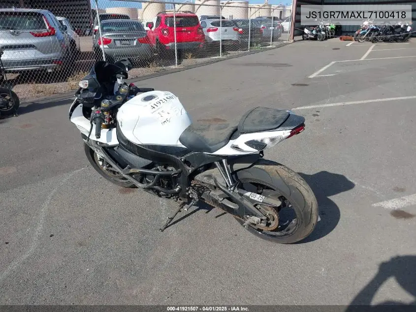 2020 Suzuki Gsx-R750 VIN: JS1GR7MAXL7100418 Lot: 41921507
