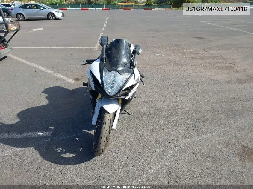 2020 Suzuki Gsx-R750 VIN: JS1GR7MAXL7100418 Lot: 41921507