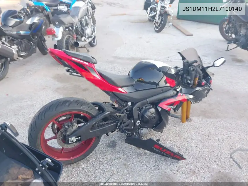 2020 Suzuki Gsx-R1000 R VIN: JS1DM11H2L7100140 Lot: 42235005