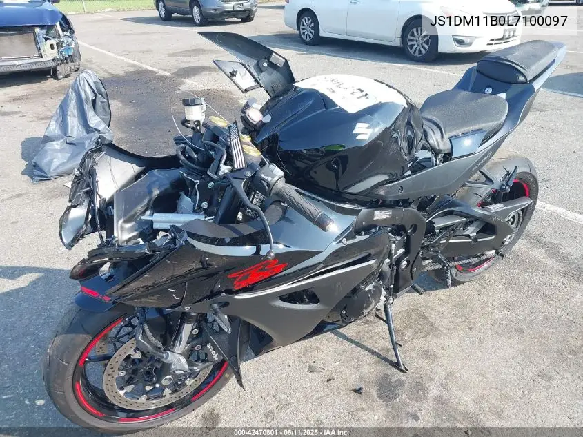 2020 Suzuki Gsx-R1000 VIN: JS1DM11B0L7100097 Lot: 42470801