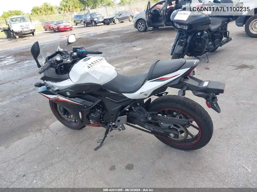 2020 Suzuki Gsx250R M/Zm/Za VIN: LC6DN11A7L1100235 Lot: 42531389