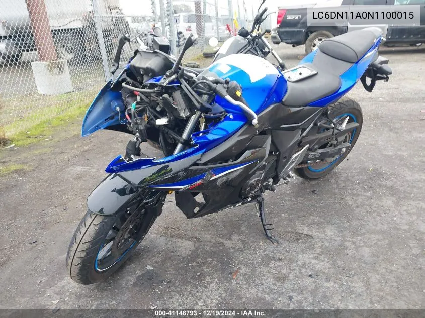 2022 Suzuki Gsx250R VIN: LC6DN11A0N1100015 Lot: 41146793