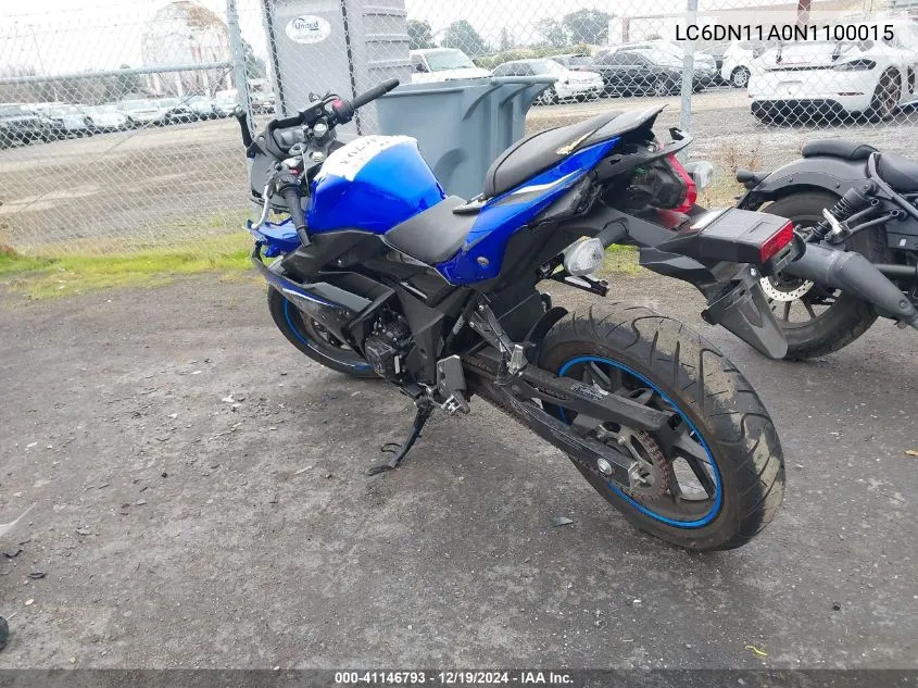 2022 Suzuki Gsx250R VIN: LC6DN11A0N1100015 Lot: 41146793