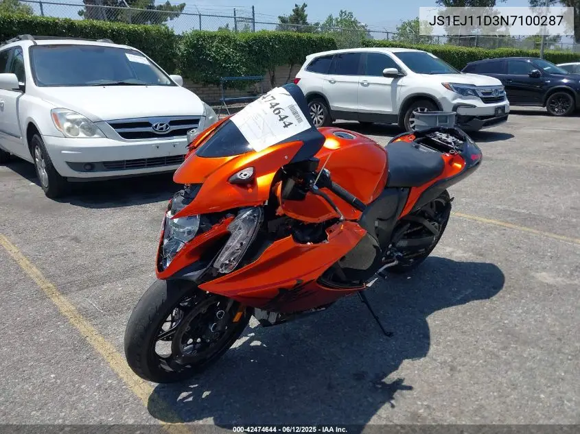 2022 Suzuki Gsx1300 Rr VIN: JS1EJ11D3N7100287 Lot: 42474644
