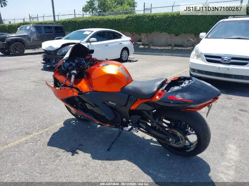 2022 Suzuki Gsx1300 Rr VIN: JS1EJ11D3N7100287 Lot: 42474644