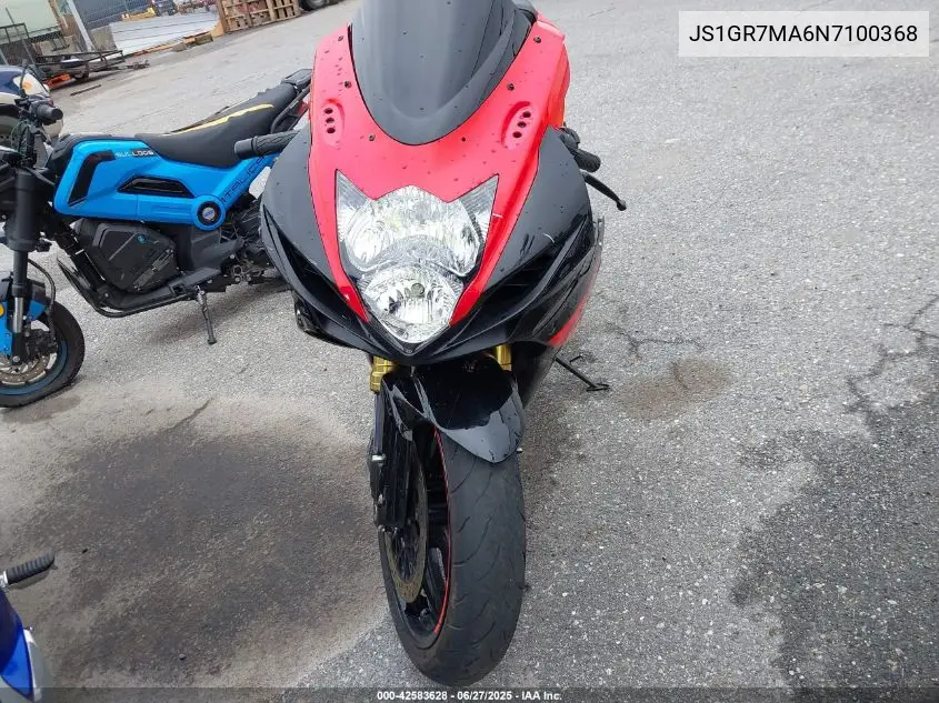 2022 Suzuki Gsx-R750 VIN: JS1GR7MA6N7100368 Lot: 42583628