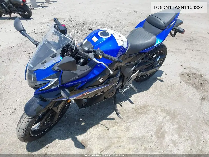 2022 Suzuki Gsx250R VIN: LC6DN11A2N1100324 Lot: 42639598